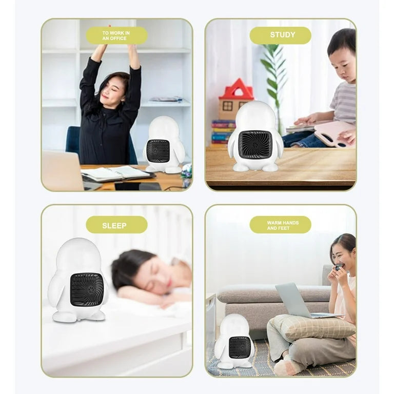 Cute Penguin Shape 800W Portable Space Heater