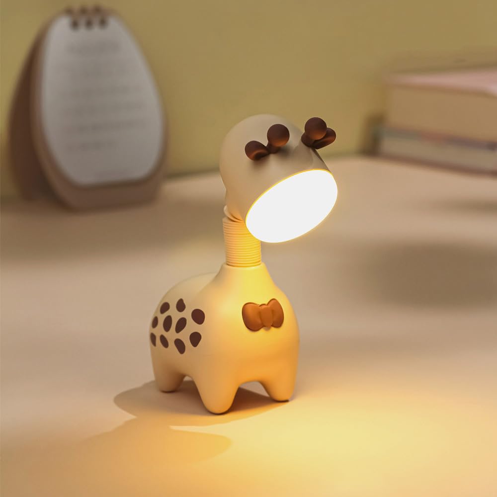 Giraffe-Shaped Silicone Night Light – Cute Rechargeable Lamp for Kids’ Room