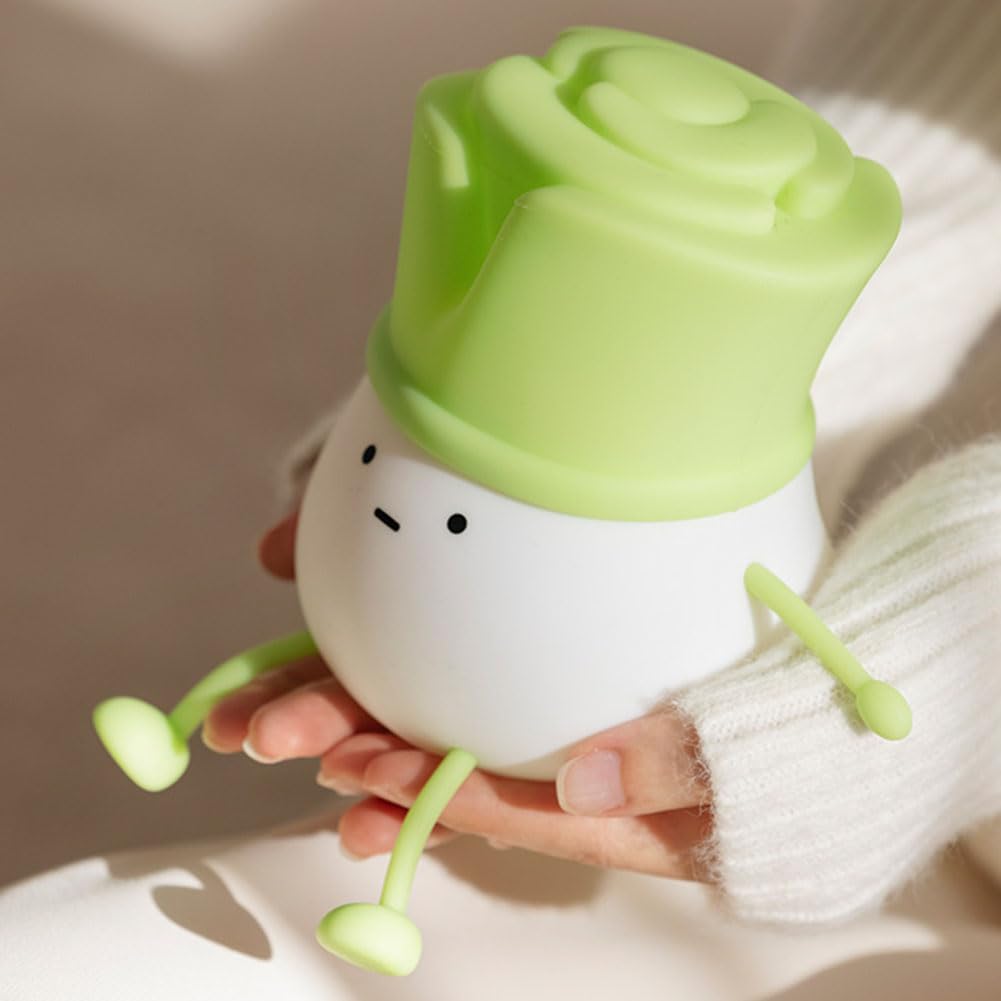 Skycandle Silicone Cabbage Rechargeable LED Table Lamp/Night Light for Kids & Babies