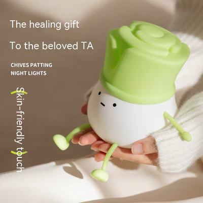 Skycandle Silicone Cabbage Rechargeable LED Table Lamp/Night Light for Kids & Babies