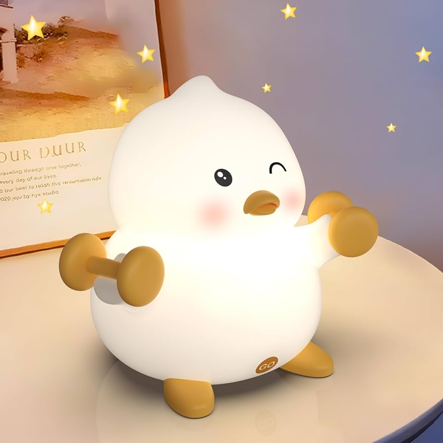 Cute Dodo Duck Night Light – 3-Level Dimmable Rechargeable LED Light for Kids