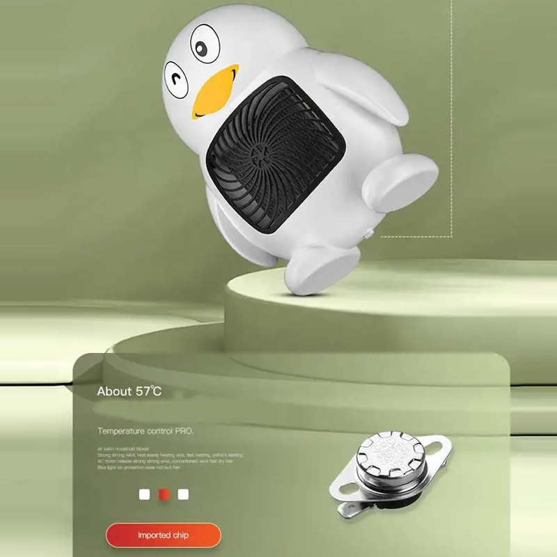 Cute Penguin Shape 800W Portable Space Heater