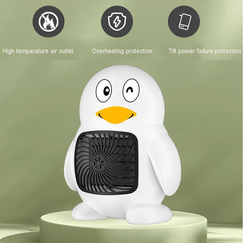 Cute Penguin Shape 800W Portable Space Heater