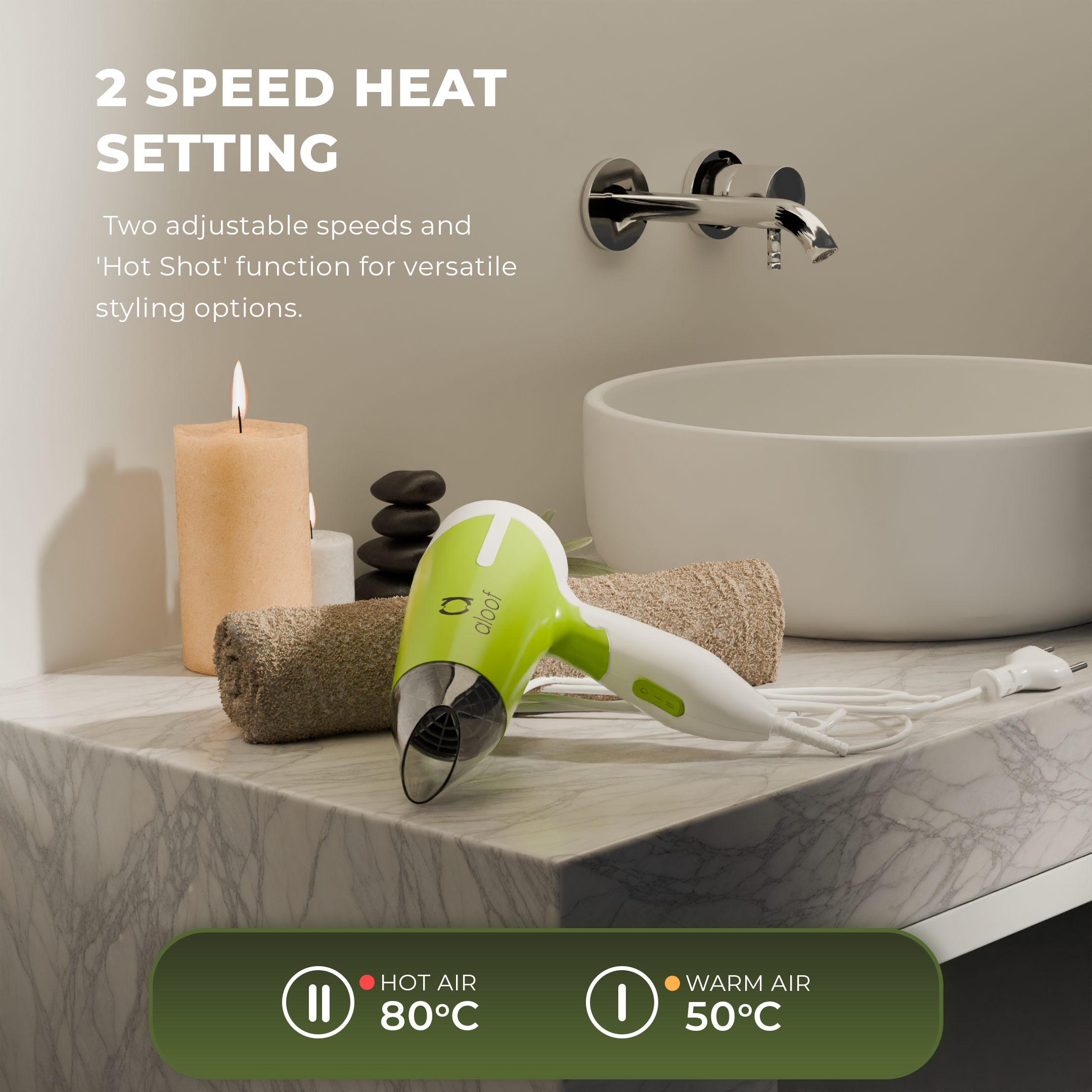 Aloof KS-2888 Hair Dryer – Powerful, Compact & Stylish for All-Day Hair Care